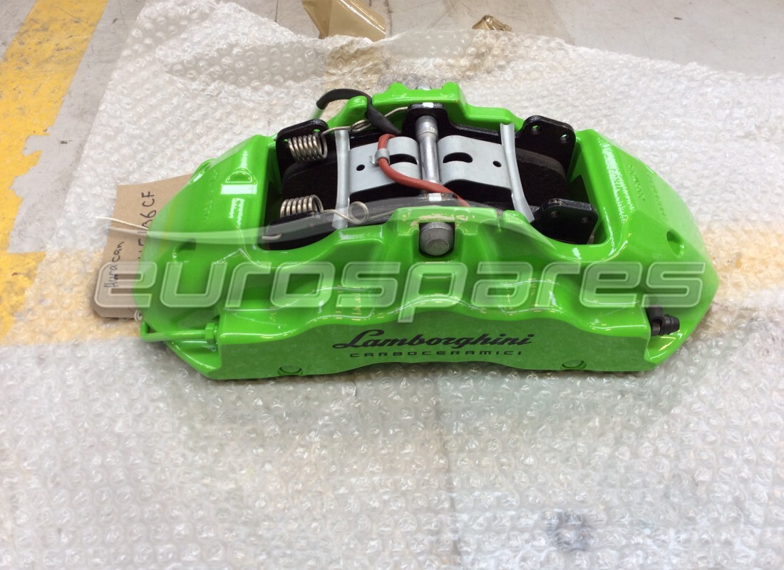 NEW Lamborghini FRONT CALIPER IN GREEN. PART NUMBER 4T0615106CF (1)