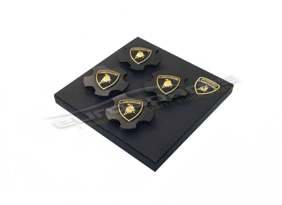 NEW Lamborghini KIT 4 CALLISTO MAT BLACK LOGO. PART NUMBER 0R1400124 (1)