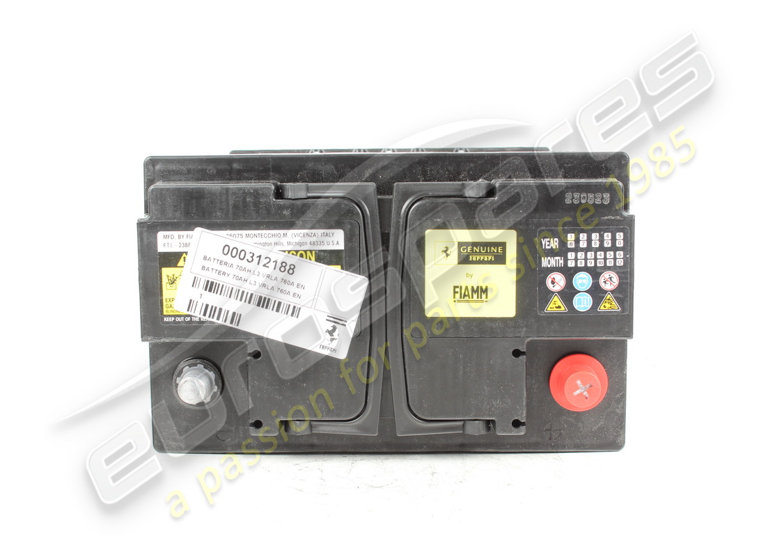 NEW Ferrari BATTERY 70AH L3 VRLA 760A EN. PART NUMBER 312188 (3)