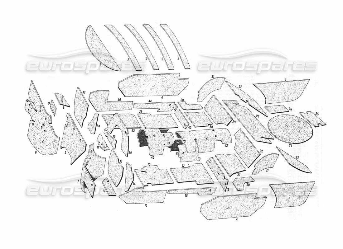 a part diagram from the maserati indy 4.2 parts catalogue