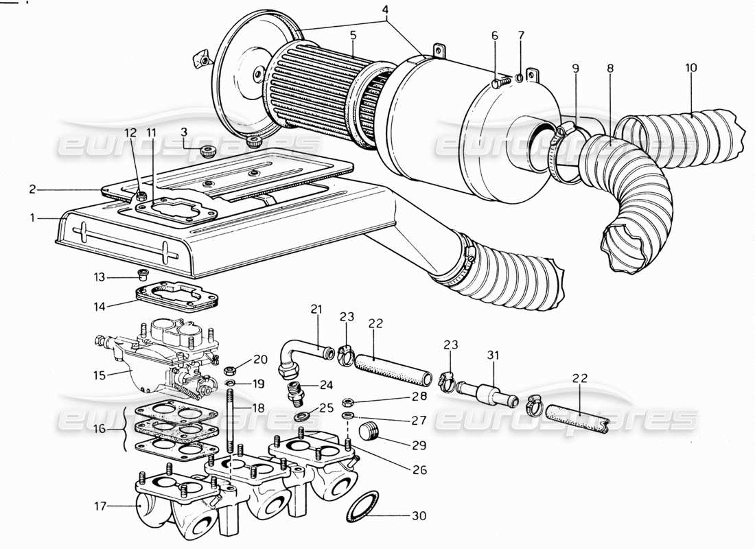part diagram containing part number comfort - flessibile f 100