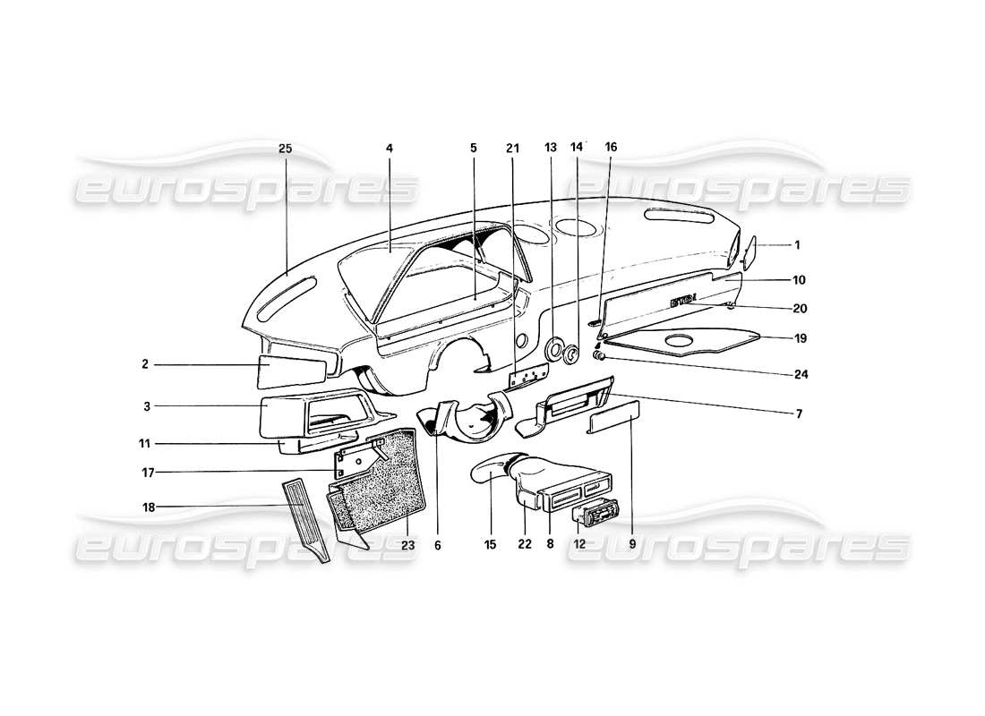part diagram containing part number 61796600