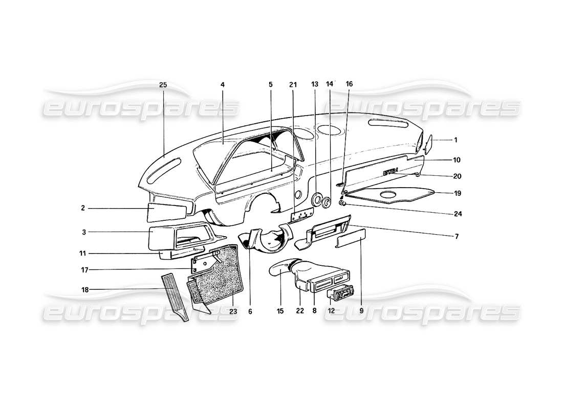 part diagram containing part number 61179400