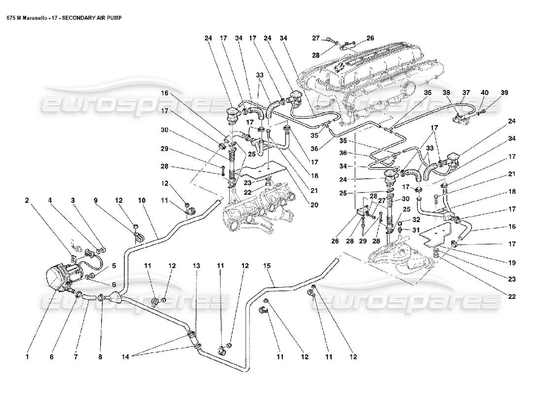 a part diagram from the ferrari 575 parts catalogue