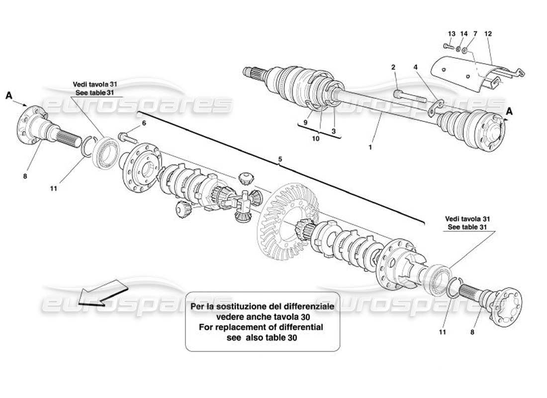 a part diagram from the Ferrari 575 Superamerica parts catalogue