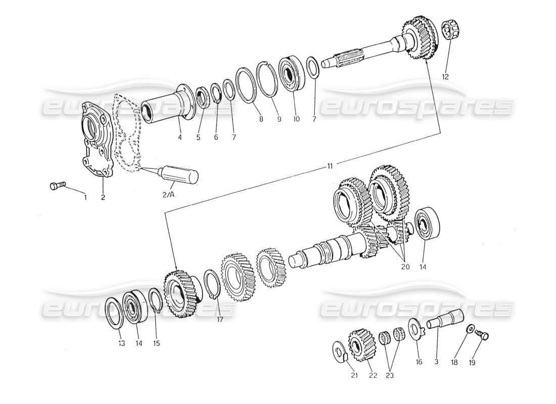 a part diagram from the maserati biturbo (1983-1995) parts catalogue