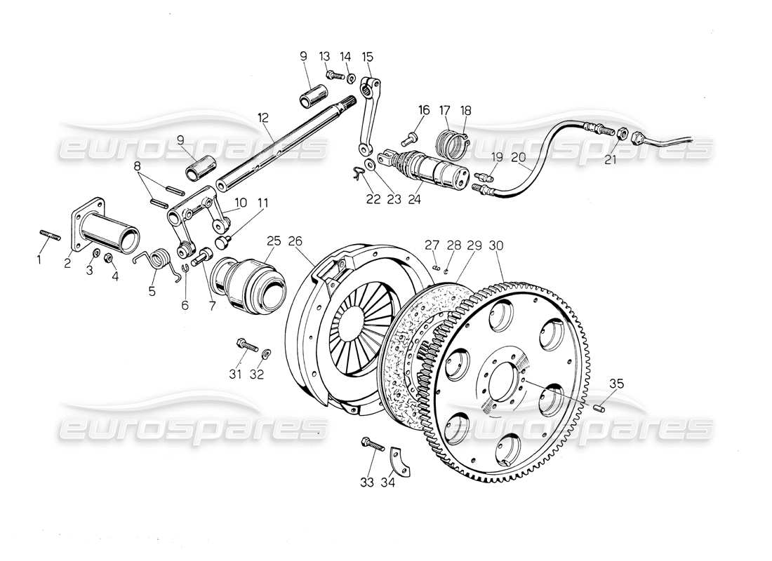 a part diagram from the lamborghini countach lp400 parts catalogue