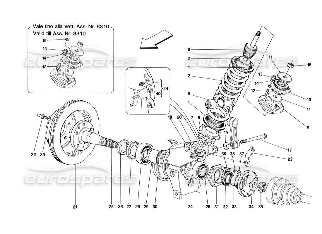 a part diagram from the ferrari 348 parts catalogue