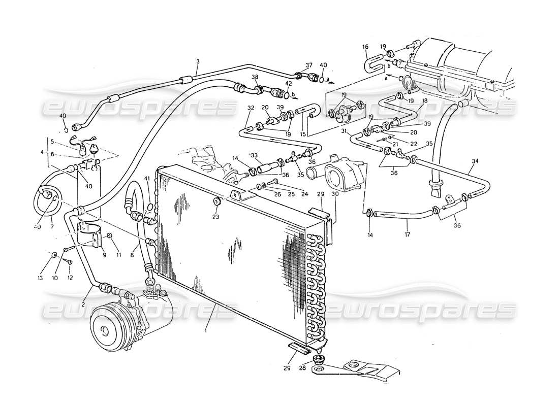 a part diagram from the maserati biturbo (1983-1995) parts catalogue