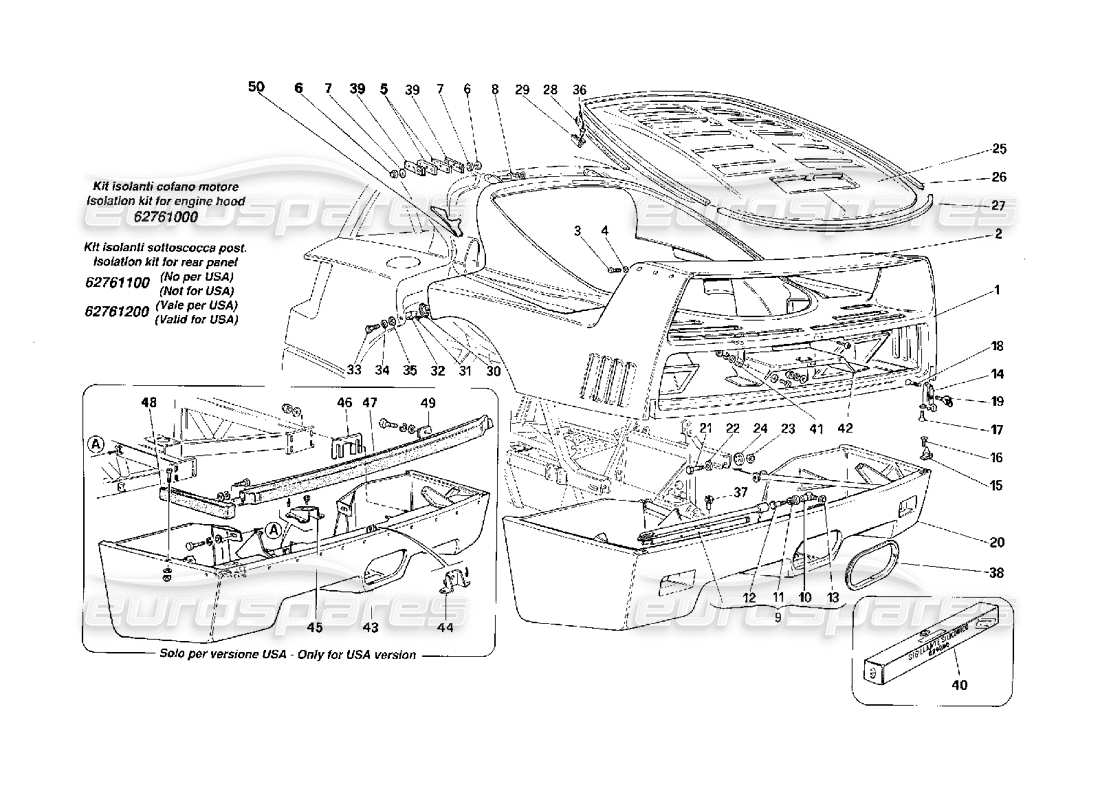 part diagram containing part number 62457700