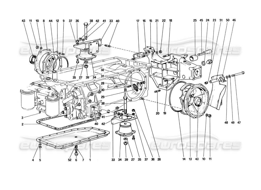 a part diagram from the ferrari 512 bbi parts catalogue