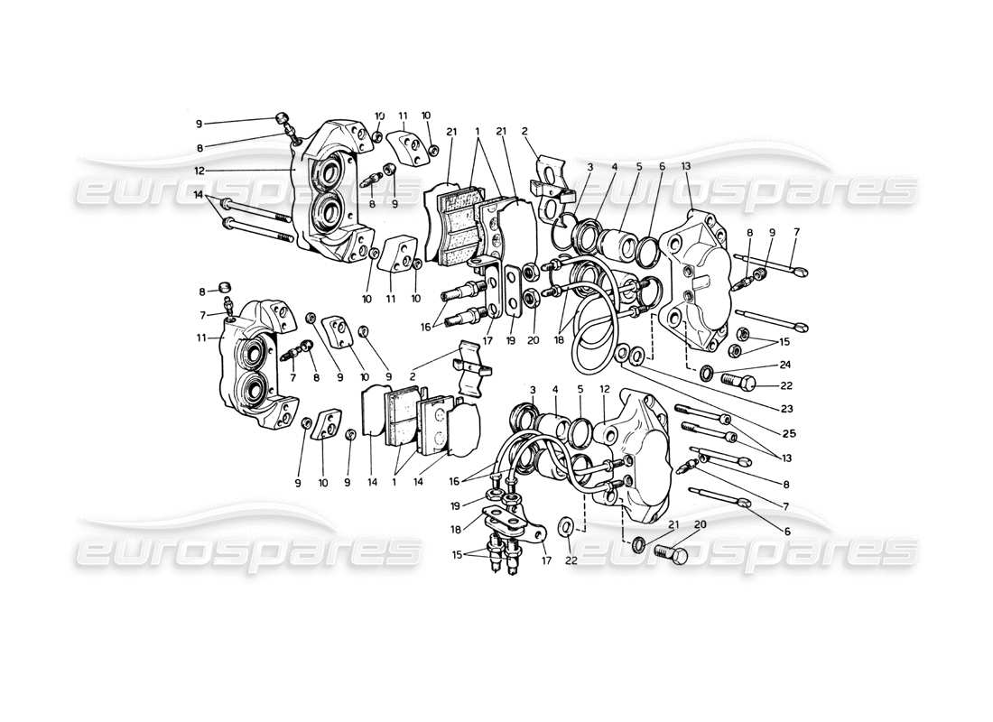 VIEW PARTS DIAGRAMS FROM THE FERRARI 365 GT4 BERLINETTA BOXER PARTS CATALOGUE a part diagram from the ferrari 365 gt4 berlinetta boxer parts catalogue