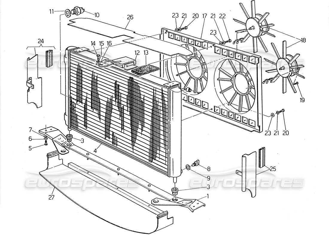 a part diagram from the maserati 2.24v parts catalogue