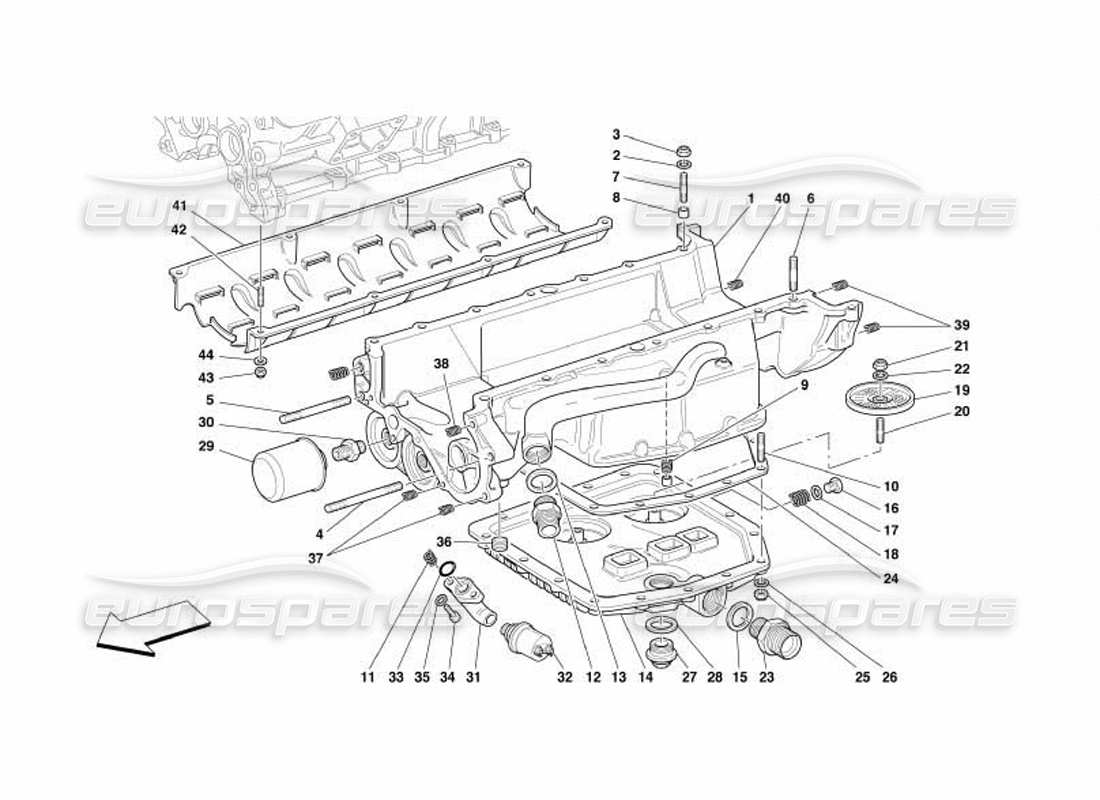 a part diagram from the ferrari 550 parts catalogue
