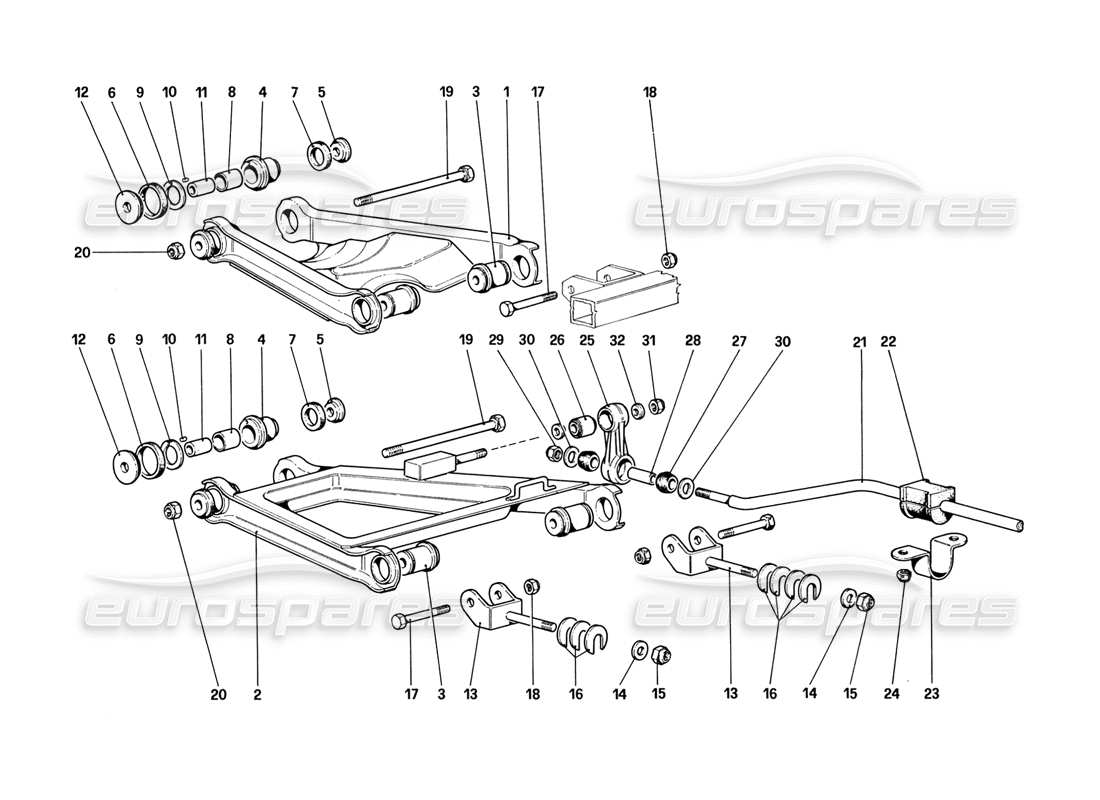 a part diagram from the ferrari 328 (1988) parts catalogue