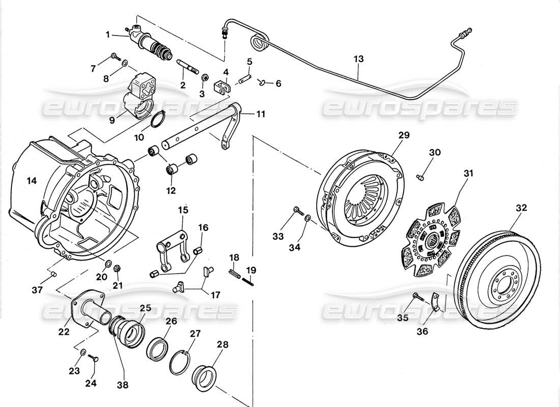 a part diagram from the lamborghini lm002 (1988) parts catalogue