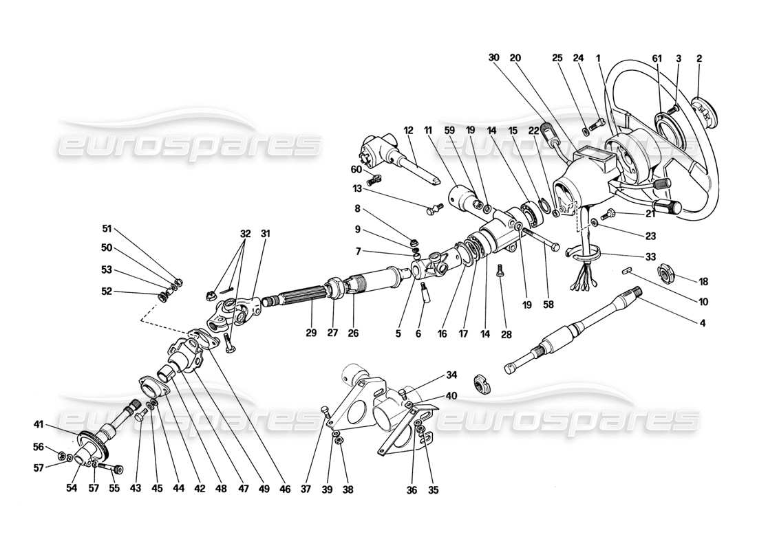 a part diagram from the ferrari 328 (1988) parts catalogue