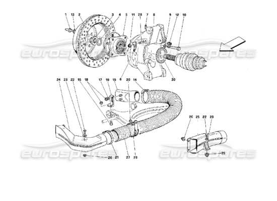 a part diagram from the ferrari 512 m parts catalogue