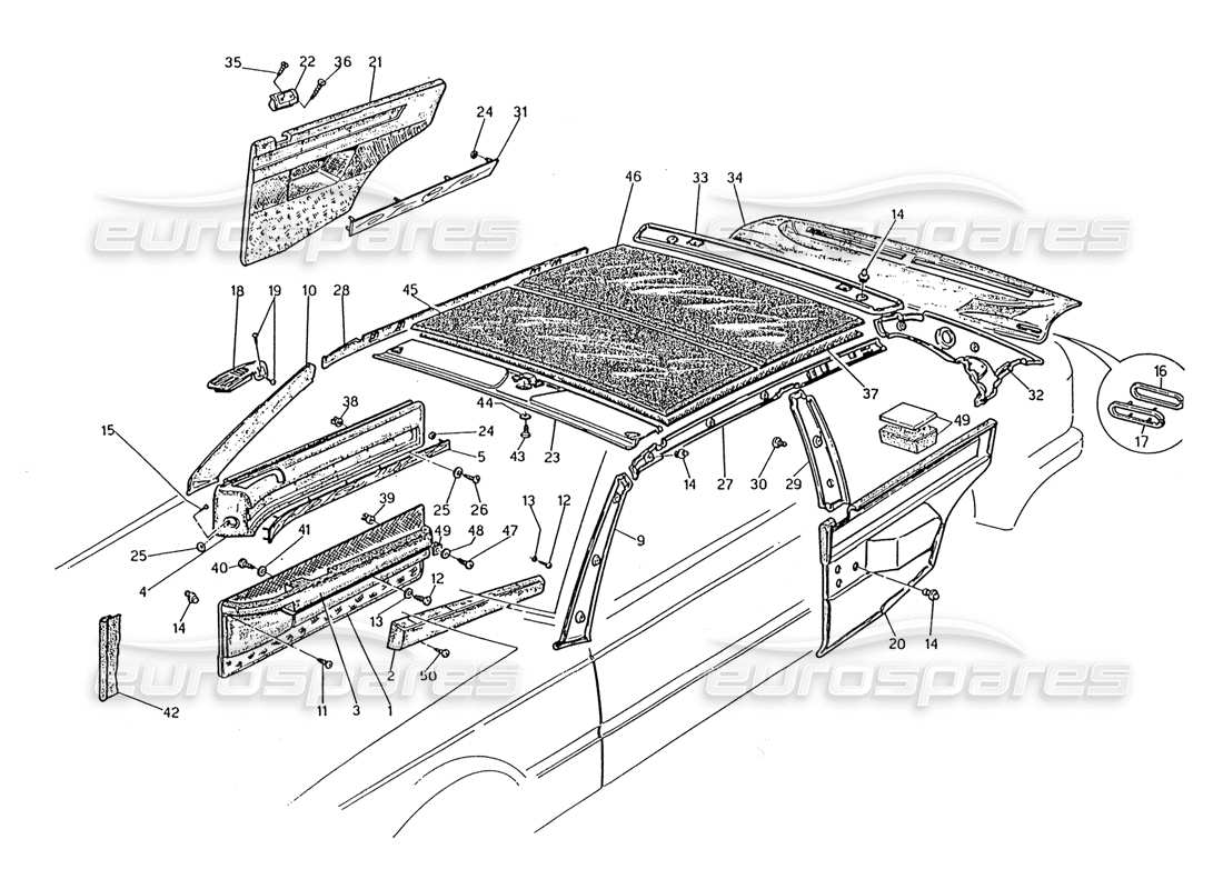 maserati 2.24v trim part diagram