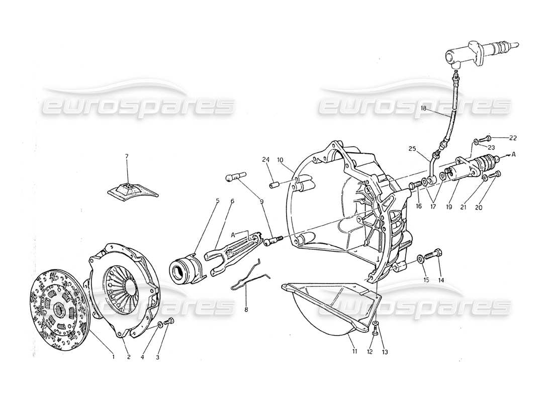 maserati 2.24v clutch parts diagram