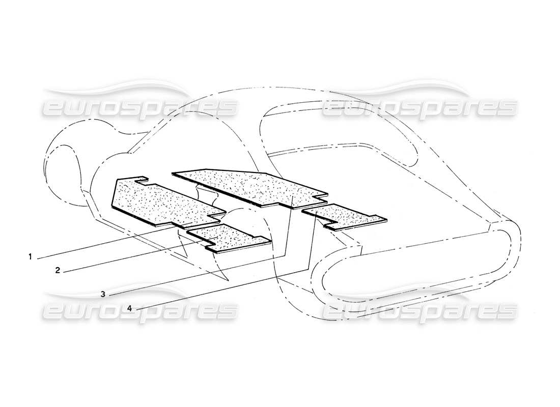 ferrari 206 gt dino (coachwork) under carpets part diagram