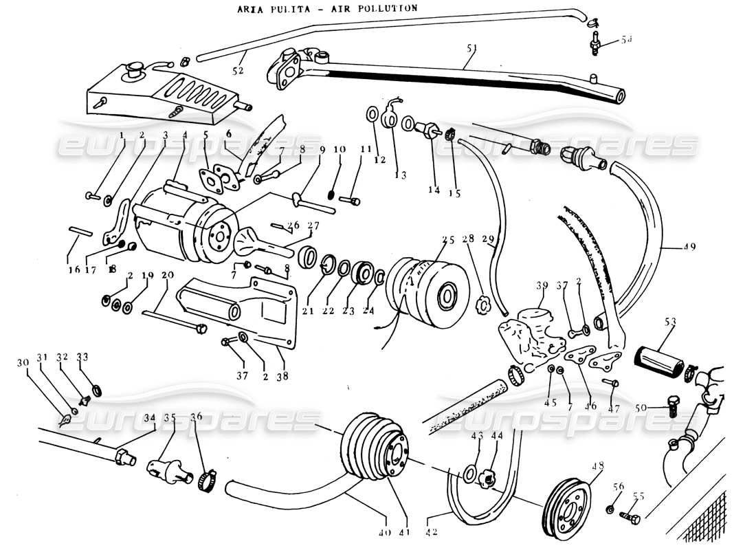 lamborghini espada air pollution pumps (usa) parts diagram