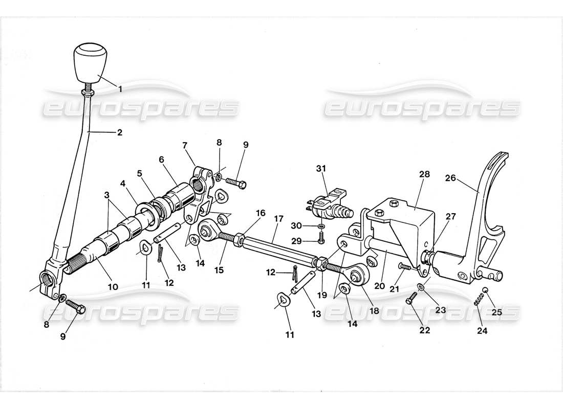 lamborghini lm002 (1988) transfer (linkage) part diagram