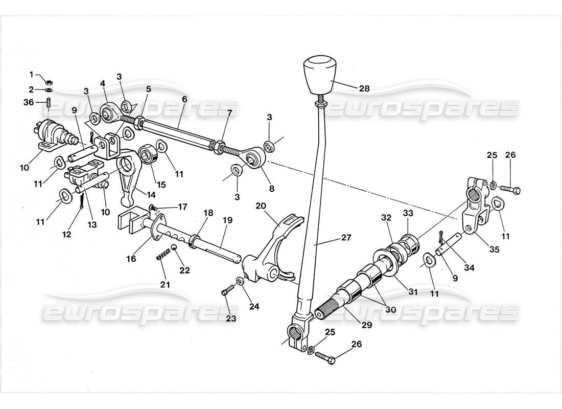 lamborghini lm002 (1988) transfer (4wd conta) part diagram