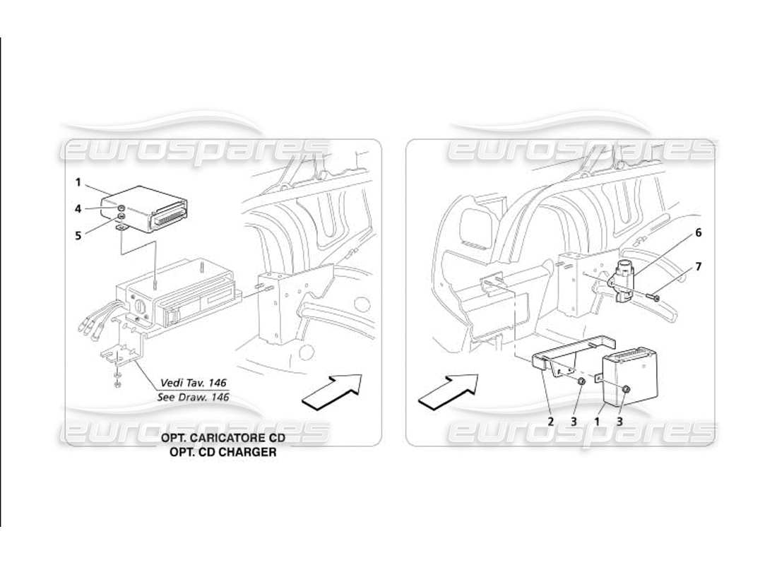 maserati 4200 gransport (2005) lh side trunk bonnet control unit part diagram