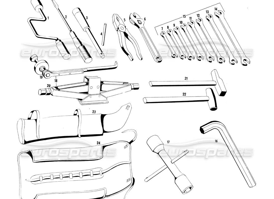 maserati ghibli 4.7 / 4.9 tools part diagram