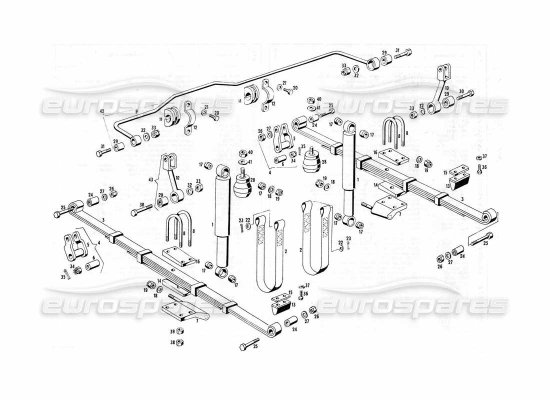 maserati indy 4.2 rear suspension parts diagram