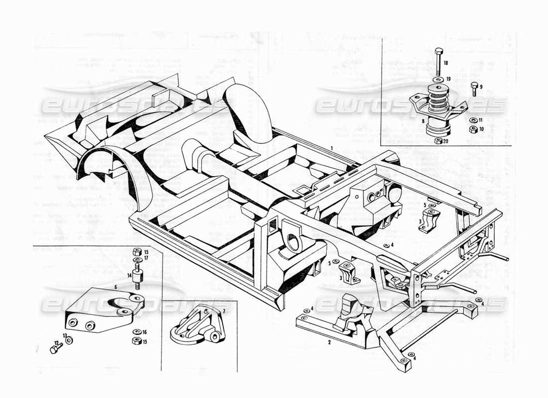 maserati indy 4.2 frame parts diagram