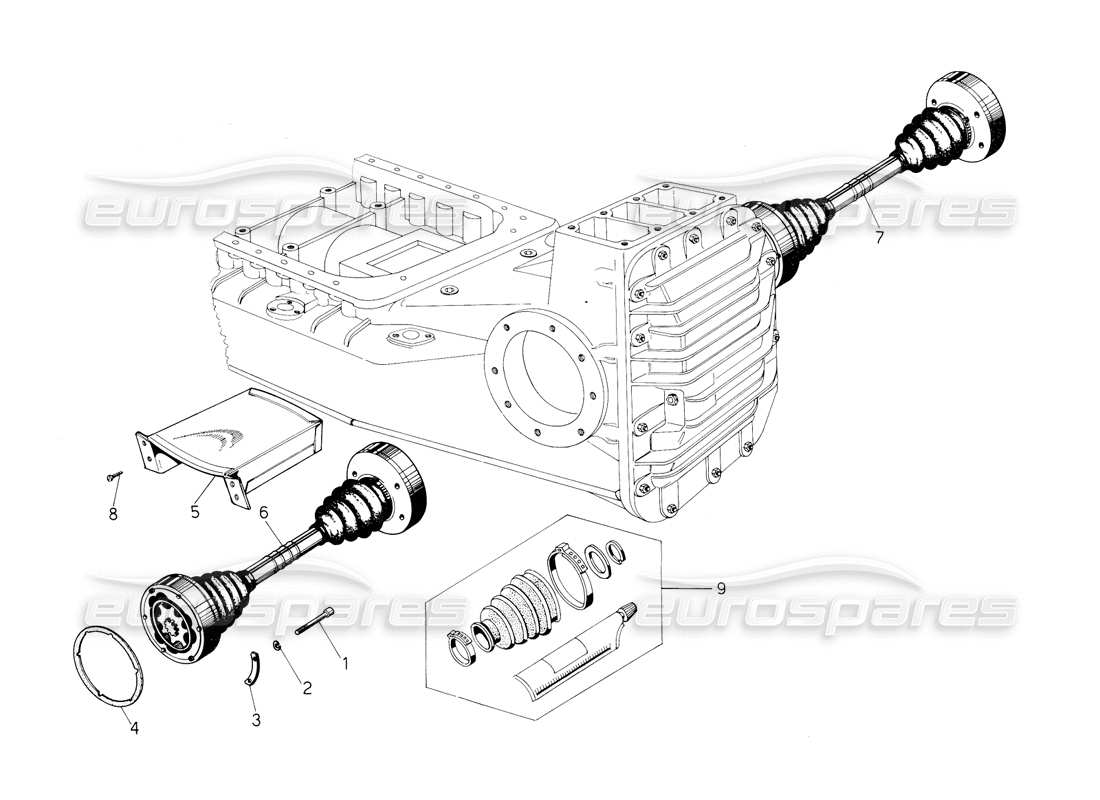 lamborghini countach 5000 qv (1985) drive shafts parts diagram