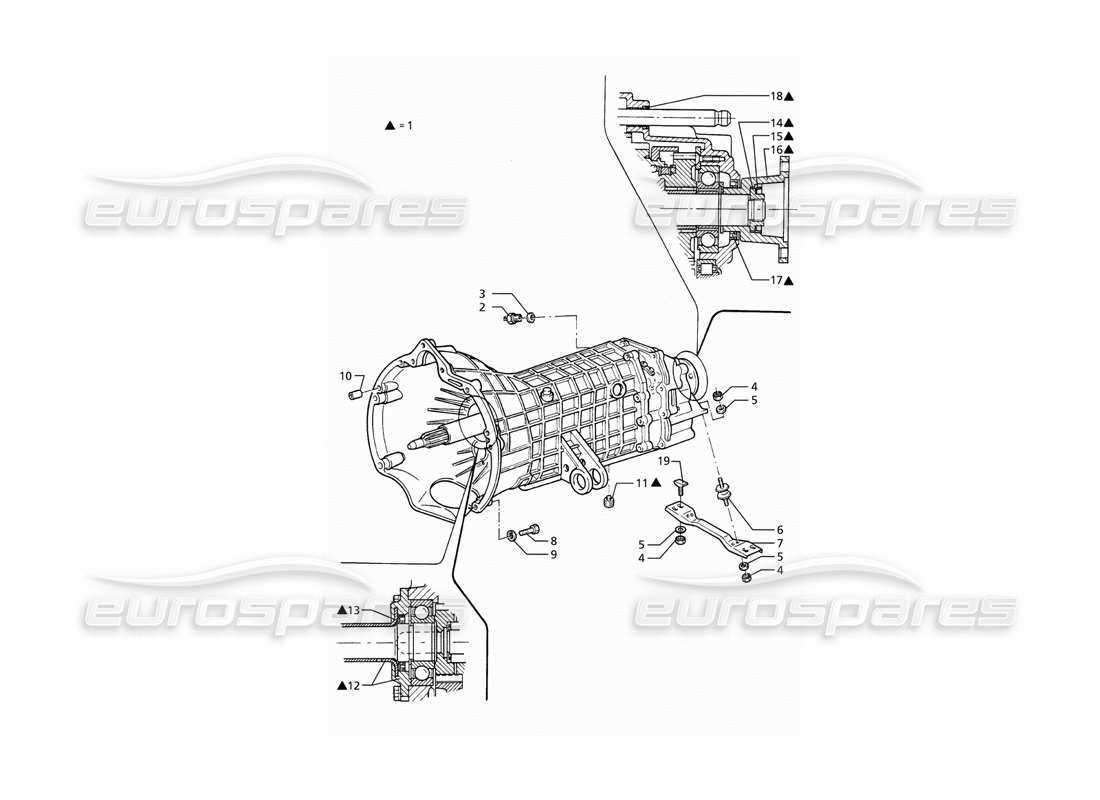 maserati ghibli 2.8 (abs) getrag manual transmission 6 speed parts diagram