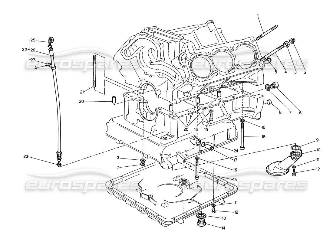 maserati biturbo spider fastening sand block accessories part diagram