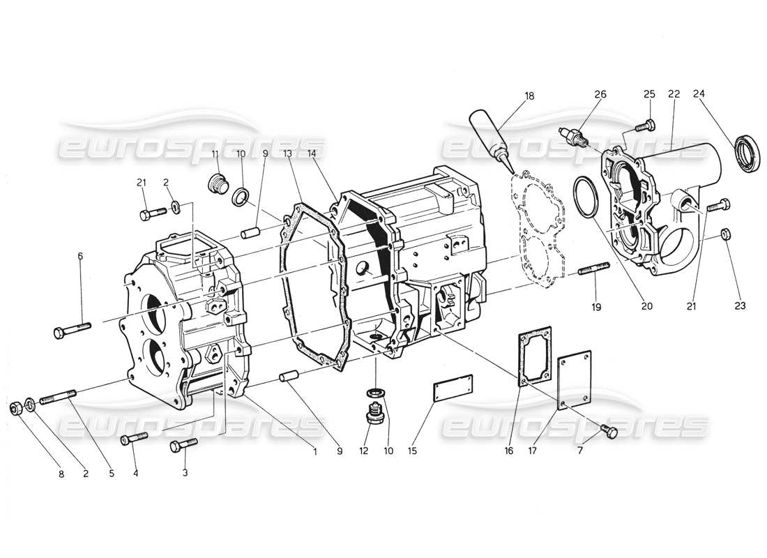 maserati biturbo spider transmission box part diagram