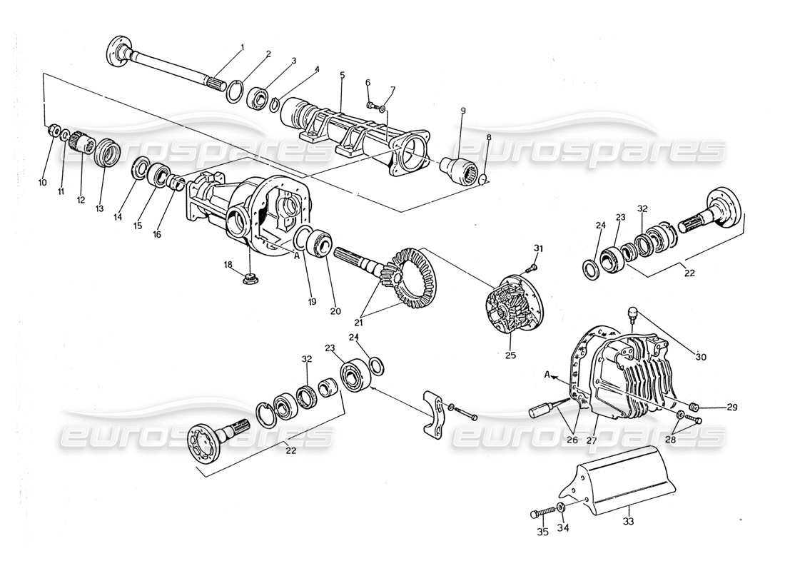 maserati 2.24v differential parts diagram