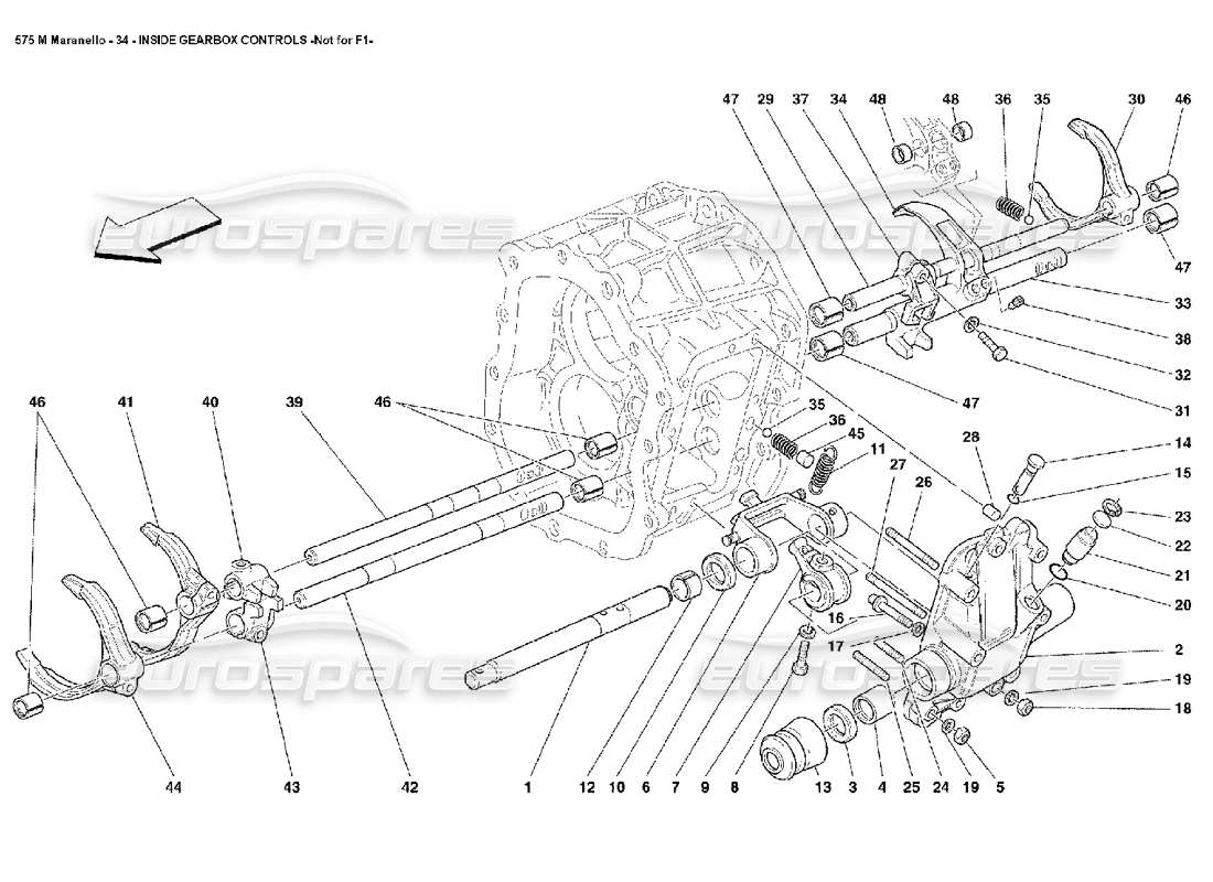 ferrari 575m maranello inside gearbox controls not for f1 part diagram