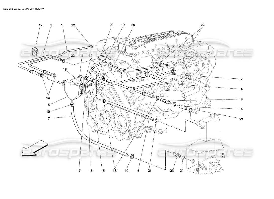 ferrari 575m maranello blow - by system part diagram