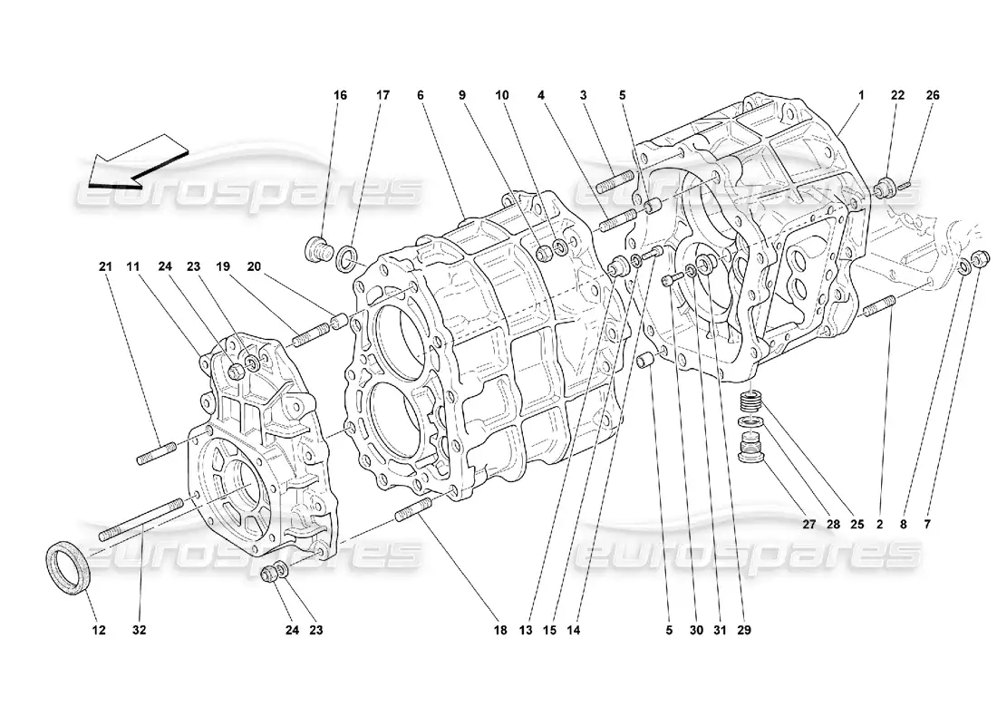 ferrari 550 maranello gearbox parts diagram
