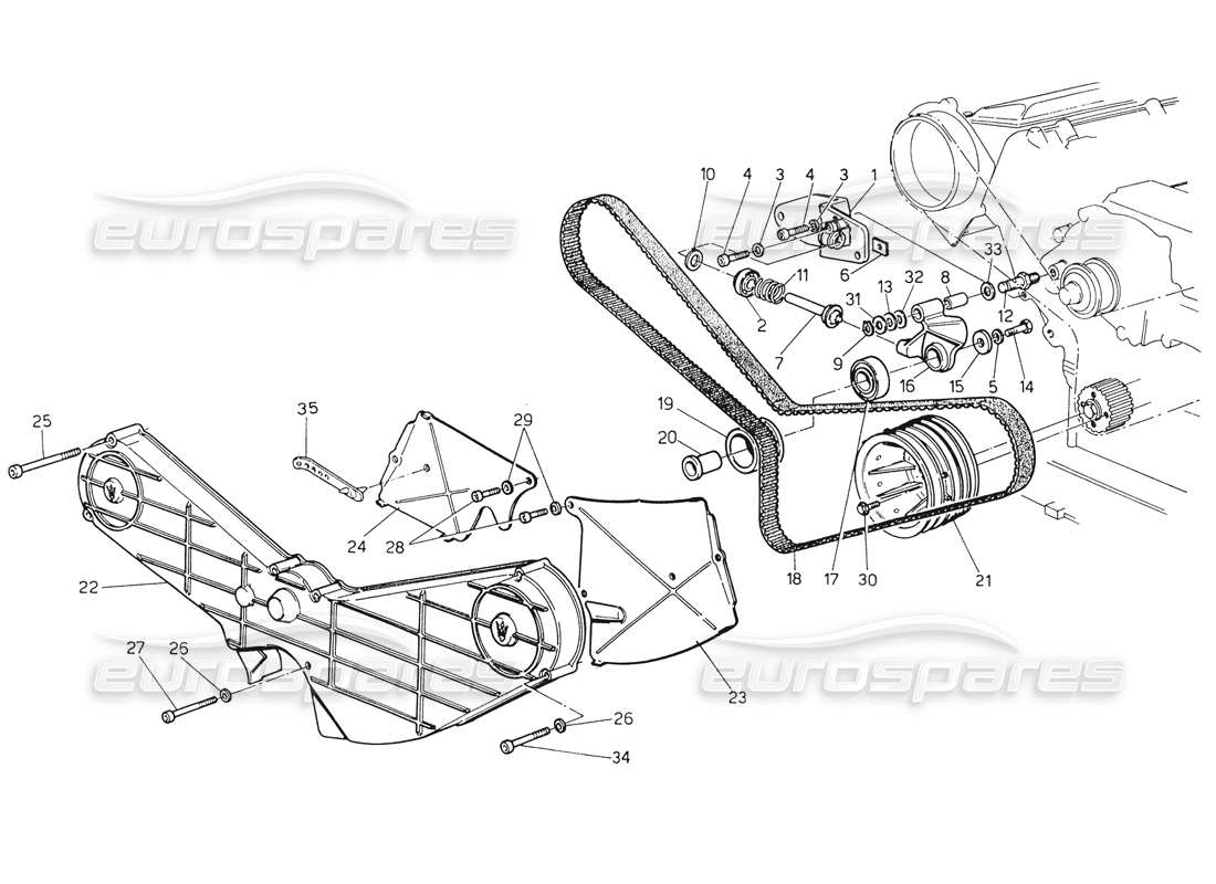 maserati biturbo spider timing control part diagram