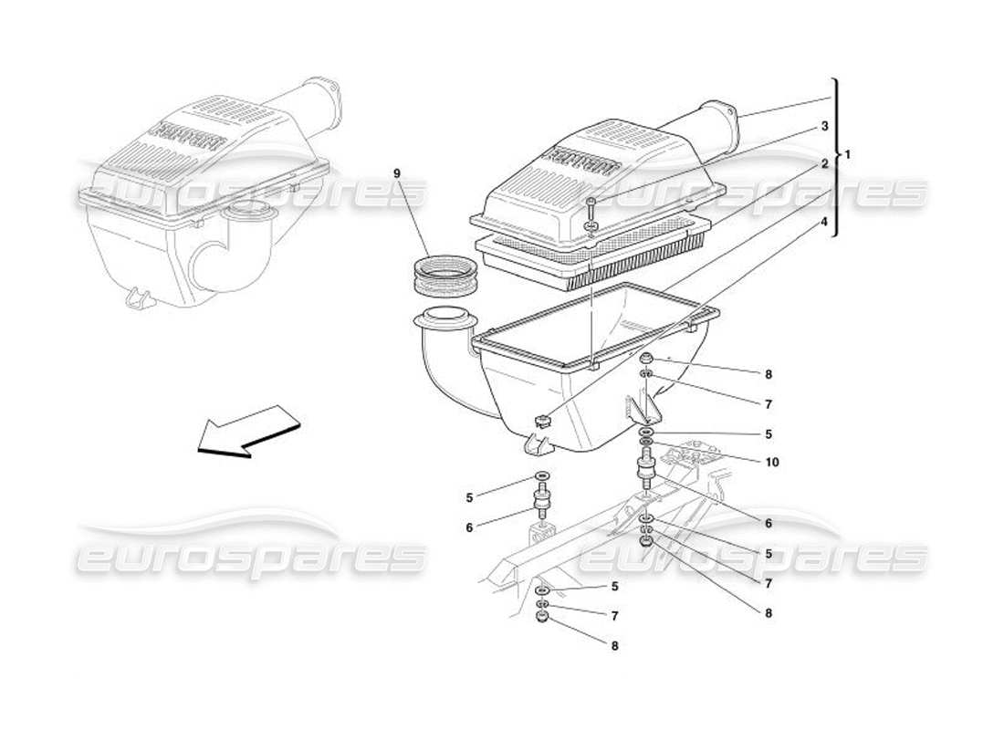 ferrari 575 superamerica air intake parts diagram