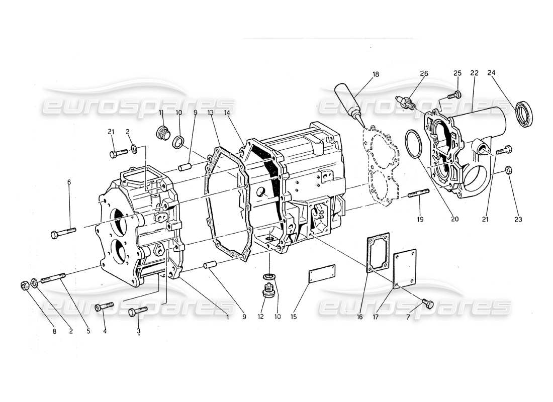 maserati 2.24v transmission box part diagram