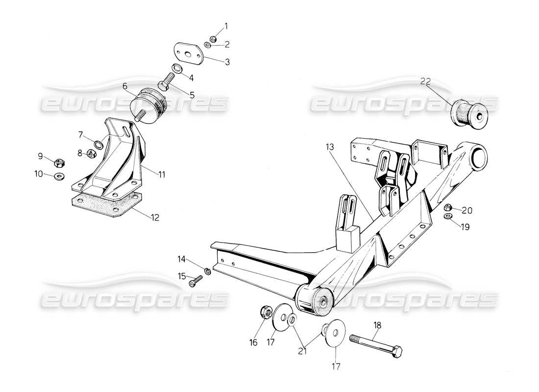 lamborghini countach 5000 s (1984) engine supports part diagram