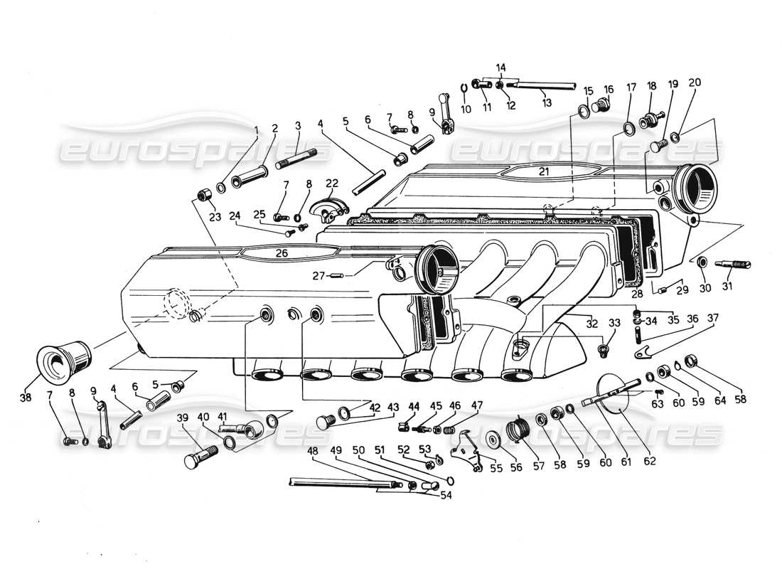 lamborghini countach 5000 qvi (1989) fuel system part diagram