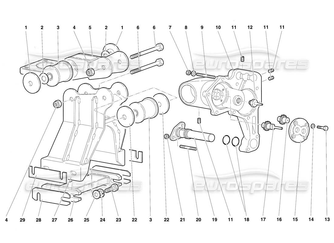 lamborghini diablo vt (1994) gearbox oil pump part diagram