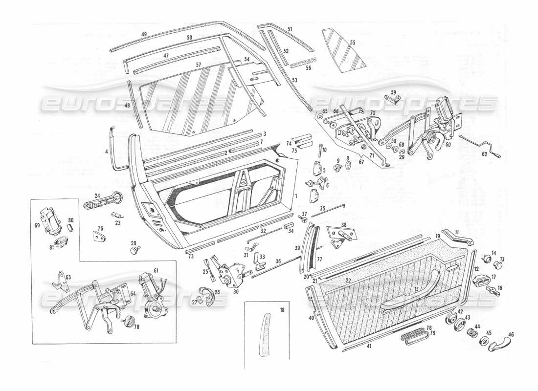 maserati indy 4.2 doors part diagram