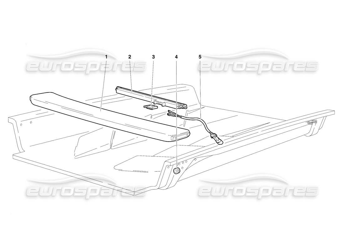 lamborghini diablo vt (1994) engine hood (valid for australia - rh d. version - april 1994) part diagram