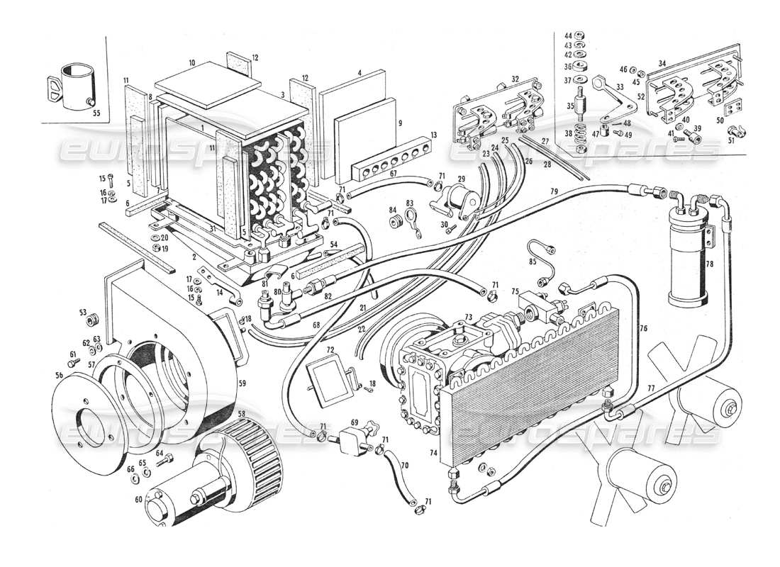 maserati indy 4.2 heating and conditioning part diagram