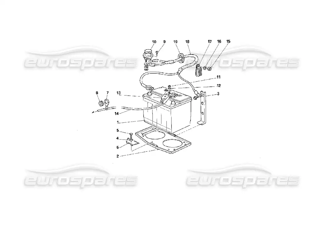 ferrari 512 m battery parts diagram